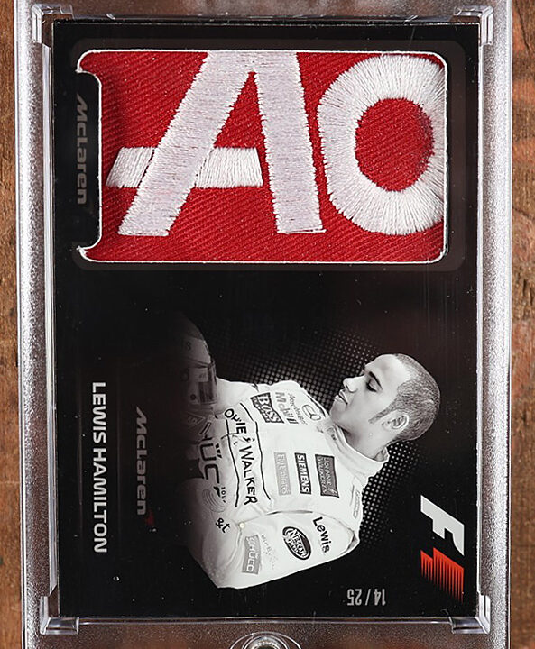 2007 Lewis Hamilton Rookie RC 7V1 F1 AON patch Motocards /25